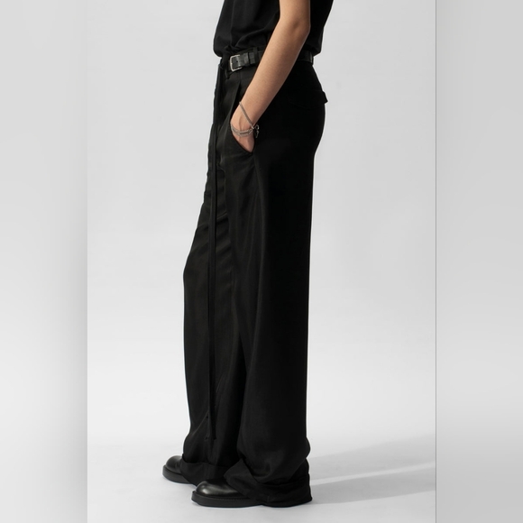 Ann Demeulemeester Bonne Slouchy Satin Trousers In Black size XL(48) BNWT defect - Picture 3 of 16